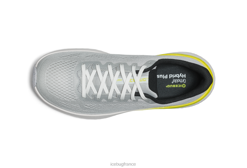 chaussure 8HT621 femmes Icebug aura rb9x en cours d'exécution gris clair/citron vert
