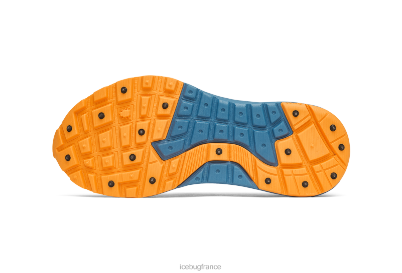 chaussure 8HT6276 Hommes Icebug bugrip de nouvelle exécution bleu brume/orange
